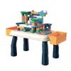 Mesa Multifuncional de Blocos de Construção para Crianças, Diversão com Bolas, Escorregador, Blocos de Construção Montáveis, Partículas de Tamanho Pequeno, Brinquedos Montáveis DIY para Crianças