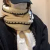 Bufanda de Punto de Lana de Alta Gama para Mujer Invierno 2025 Nuevo Estilo Coreano Versátil Engrosada Cálida Bufanda