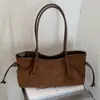 Bolso Tote Casual de Moda de Gran Capacidad para Mujer 2026 Invierno Nuevo Estilo Versátil para el Trabajo Bolso de Hombro Simple Bolso Grande