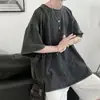 Camiseta Americana de Arquitectura para hombre, verano, ropa de trabajo, moderna, lavada, retro, manga corta, nicho, resistente a las manchas, media manga, trabajo