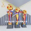 Trophy de plástico de fútbol al por mayor premios para niños de competición deportiva premios conmemorativos log creativo personalizable