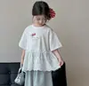 Conjunto de Verano para Niñas Tongsen Tongma 2026 Verano Top Camiseta de Encaje de Manga Corta Pantalones Vaqueros Sueltos para Bebé