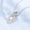 Colar Moissanite Natural Pérola de Água Doce Cruz Diana Pingente s925 Colar de Prata Esterlina Fábrica em estoque Atacado