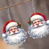 Colgante para Ancianos Cruz Plana Joyería Decorativa Transfronteriza Pendientes Colgante de Ciervo Pendientes Acrílicos Fiesta Navideña Acrílico y