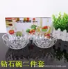 Tigela Crystal Diamond conjunto de quatro tigelas de salada conjunto de seis tigelas de sopa tigela de sobremesa conjunto de 2 peças presente de casamento atacado
