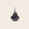 Qualidade de Luxo Leve Pura Pele de Coelho Rex Pinguim Boneco Pingente Animal Pelúcia Chaveiro Bolsa Pingente Pequeno Presente Atacado