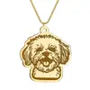 Colar com Pingente de Cachorro Bichon Fofo Joias Vintage para Mulheres Colar de Aço Inoxidável Colar Presente
