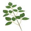 Impressão em tela de seda 15 garfos de folhas de rosas para decoração de interiores de casa e festa, layout de folhas falsas, simulação de plantas verdes, fabricantes de atacado