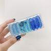 Anel de Cabelo Linha Telefônica Tricolor Chique Celebridade da Internet Coreana Corda de Cabelo de Alta Qualidade Elástico Simples Elegante Fofo para Meninas