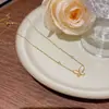 Joyería Transfronteriza Europea y Americana Moda y Exquisito Colgante Nicho Cadena Clavicular No Descolorante Oro de 18K Acero Titanio Accesorios de Collar para Mujer