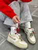 Sapatos Putian Air Force One Af1 Sapatos Brancos Co-branded Air Tênis Masculino e Feminino Trigo Couro Bovino de Primeira Camada Tênis Esportivo de Cano Baixo