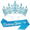 Traje de fiesta de cumpleaños con corona de diamantes de colores vibrantes y brillante de BirthdayQueen, con tirantes para los hombros, entre Europa y Estados Unidos.