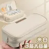 Estuche Súper Grande Deli para Niños y Niñas Estudiantes de Secundaria Bolsa de Papelería Multicapa Simple Resistente a la Suciedad Caja de Papelería