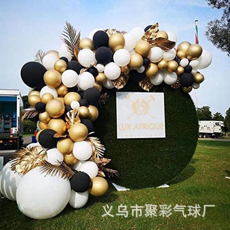 153pcs-Black-Gold-Balloon-Arch