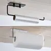 Estante de Acero Inoxidable para Film Transparente de Cocina Estantería de Organización de Almacenamiento para Pared de Cocina y Baño Portarrollos de Papel para Cocina y Baño