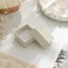 Caja de joyería de dos piezas de color sólido estilo Ins, caja de almacenamiento para pendientes y collares, caja de embalaje para anillos y joyas, adecuada para tiendas de regalos