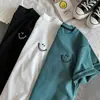 2025 Verão Novo Estilo Coreano Solto Bf Gola Redonda Manga Curta Camiseta Feminina Design Americano Marca Tendência Top Desenho Animado Ins