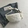 Nova Tendência Bolsa de Peito Moda Feminina Cor Sólida Bolsa de Cintura Estudante Casual Esportes Bolsa Transversal Veludo Grande Capacidade Bolsa de Peito