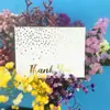 Bronceado puntual Tarjeta de felicitación de agradecimiento Mensaje de bendición Postal Tienda de flores para hornear Tarjeta pequeña Creativa Se puede pedir