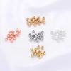 Hezhong Chapado en Cobre Color Oro Real de 14K Conservador del Color Cuentas Espaciadoras Hechas a Mano para DIY Collares Pulseras Cuentas Sueltas Cuentas Espaciadoras Accesorios Cuentas Doradas