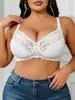 Lingerie feminina plus size de comércio exterior transfronteiriço europeu e americano Amazon Soutien push-up sem aro de renda vazada europeu e americano