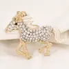 Lujo Ligero Creativo Lindo Caballo Llavero de Metal Colgante para Coche Accesorios Animal del Zodiaco con Pedrería Llavero de Caballo