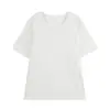 ALINDM Talla Grande Holgado Elegante Top para Mujer en Verano, Cubre Vientre 100kg Adelgazante Hombro Recto Camiseta de Manga Corta