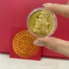 Juego de Monedas de Oro del Zodiaco Doce Medalla Conmemorativa Metálica Productos Culturales y Creativos Caja de Set Conmemorativo Regalo Regalo para Eventos