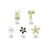 Decoração Metálica para Unhas Nova Transfronteiriça Pétalas Olho de Gato Gotejamento de Óleo Liga Metálica Flor Rica Laço Simples Joias para Nail Art