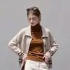 Cárdigan de punto estilo coreano, artístico, retro, de cuello pequeño, con cierre de corbata para mujer, corte holgado, corto, suave y con patrones geométricos