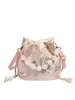 Nuevo bolso de estilo chino, nuevo bolso de cubo bordado de estilo nacional de alta gama, bolso de mano con cuentas, bolso cruzado de hombro para mujer