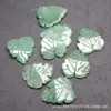 Folhas e pétalas de jade 26x30mm aventurina natural folhas grampo de cabelo estilo antigo DIY grampo de jade acessório de flor