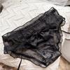 [40,00 kg-60,00 kg] Ropa interior de mujer de cintura baja con encaje de malla de lunares dulce y linda 0471