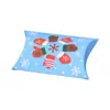 Caja de embalaje de dulces navideños europeos nueva caja de almohada navideña embalaje cartón para dulces 12 colores en stock venta al por mayor