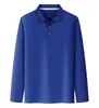 Camisa polo de manga larga de secado rápido para hombre, 200g, color liso, se puede imprimir con logo o bordar, adecuada para ropa de trabajo