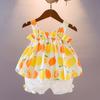 Conjunto Fino para Bebé Niña Hada Pequeña Bebé Conjunto de Dos Piezas Ropa de Bebé Niña Dibujos Animados Forma de Fruta Ropa