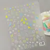 Pegatinas para Uñas de Navidad Blanco Invierno Múltiples Estilos Disponibles Pegatinas de Uñas Navideñas 3D Huecas Estilo CA