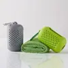 Toalha esportiva refrescante de verão, toalha refrescante para fitness, toalha de secagem rápida para enxugar o suor, toalha de silicone com logo