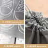 Bolsa Fácil para Armazenamento de Sapatos de Viagem Portátil com Cordão à Prova de Poeira Tecido Não Tecido Bolsa para Sapatos à Prova de Umidade
