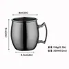 Taza Mule Bar Acero Inoxidable 304 Metal Moscow Mule Martillada Copa de Cóctel Julep Cobre Copa de Cóctel Transfronterizo