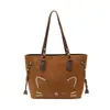 Bolsa de Ombro Transfronteiriça 2026 Nova Estampa de Gatinho em Desenho Animado, Bolsa Feminina Casual Fresca e Fofa, Bolsa Tote Fashion para o Dia a Dia