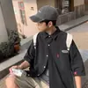 Camisa de Color Sólido para Hombre Verano Delgada Estilo Coreano Moderno Estilo Universitario Atractivo Camisa de Trabajo Estilo de Hong Kong Versátil Holgada Ropa de Abrigo