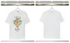 Marca Europeia e Americana da Moda Casablanca Tamanho Plus-Size Manga Curta 2026 Outono/Inverno Casablanca Camiseta Manga Curta Solta