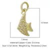 Nueva Tendencia de Moda Colgante de Mariposa con Circonita Microincrustada de Cobre Accesorios de Joyería para Pulsera, Collar, Pendientes, Llavero