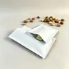 Bolsa de embalaje plana de aluminio mate, blanca y negra, con tres lados sellados, fácil de rasgar, bolsa de plástico, caja ciega.