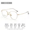 Gafas de Metal Ultraligero con Montura Polygonal de Cara Descubierta para Mujer 56062 Armazón para Gafas de Miopía Color Oro Rosa Iluminador para Caras Cuadradas y Redondas