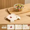 Caixa de Almoço de Vidro Xilekou, Segura para Micro-ondas, Caixa de Almoço Compartimentada para Trabalhadores de Escritório, Pote Selado para Conservar Fresco com Tampa