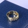 Nuevos Anillos Más Vendidos Fuera de las Estanterías: Anillos de Personalidad de Moda Europea y Americana Chapados en Cobre Dorado con Circonita Incrustada para Mujeres, Joyería Transfronteriza