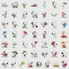 50 adesivos de grafite do Snoopy em desenho animado para uso transfronteiriço, adesivos decorativos à prova d'água para garrafas de água e computadores, adesivos do Snoopy de anime