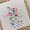 Mini Pedrería para Uñas con Forma de Mariposa de Espalda Puntiaguda, Popular Mariposa de Cristal 3D para Decoración de Uñas